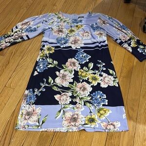Vince Camuto Floral Long Sleeve Dress